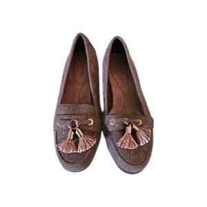 Hush Puppies Soft Style Style Women Size 10 Dark Grey Shoes Flats Slip On Tassel
